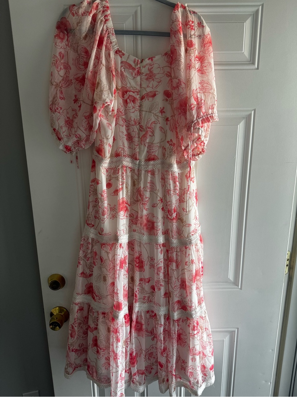 Rachel Parcell Pink and Cream Floral Midi Dress - Picture 11 of 12